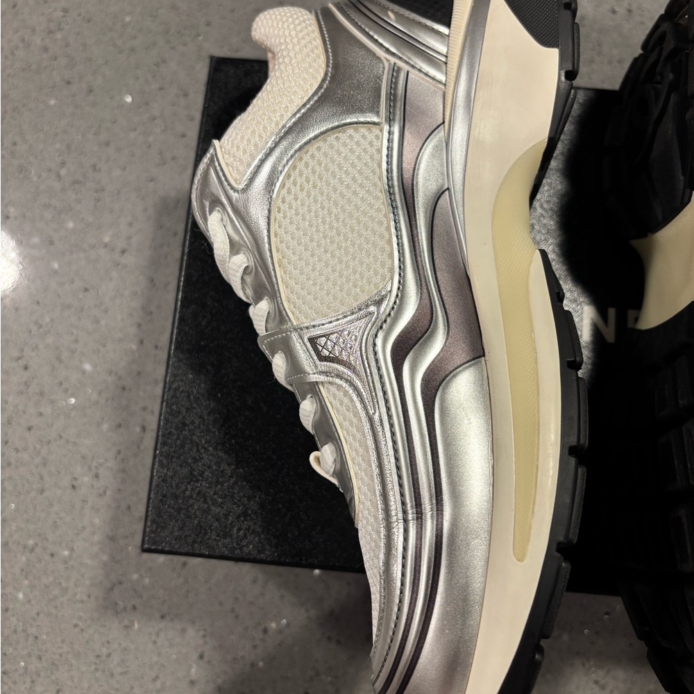 CHANEL Silver Mesh Sneakers - Picture 11 of 14